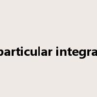 particular integral是什么意思