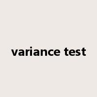 variance test是什么意思