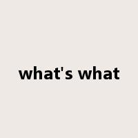 what's what是什么意思