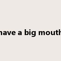have a big mouth是什么意思