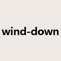 wind-down是什么意思