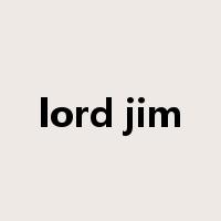 lord jim是什么意思