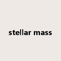 stellar mass是什么意思