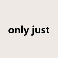 only just是什么意思