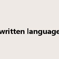 written language是什么意思