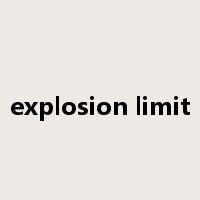 explosion limit是什么意思
