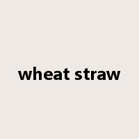 wheat straw是什么意思