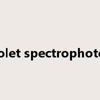 ultraviolet spectrophotometer是什么意思