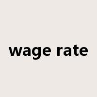 wage rate是什么意思