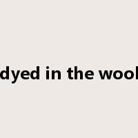 dyed in the wool是什么意思