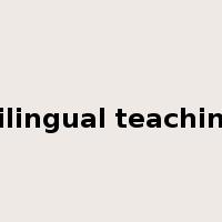 bilingual teaching是什么意思