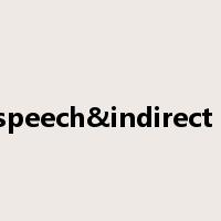 direct speech&indirect speech是什么意思