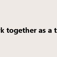 Work together as a team是什么意思