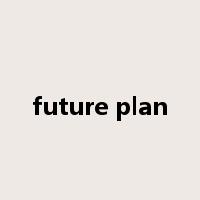 future plan是什么意思