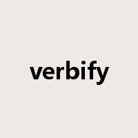 verbify是什么意思