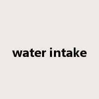 water intake是什么意思