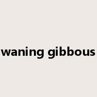 waning gibbous是什么意思