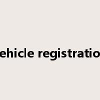 vehicle registration是什么意思