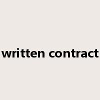 written contract是什么意思