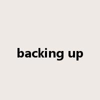 backing up是什么意思