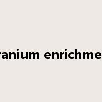 uranium enrichment是什么意思