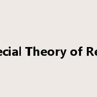 The Special Theory of Relativity是什么意思