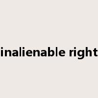 inalienable right是什么意思