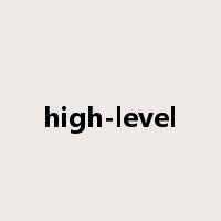 high-level是什么意思