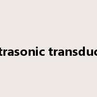 ultrasonic transducer是什么意思