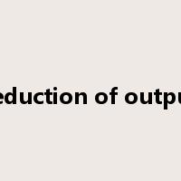 reduction of output是什么意思