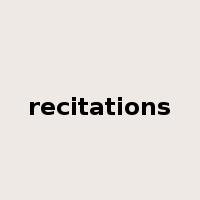 recitations是什么意思