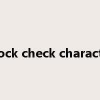 block check character是什么意思