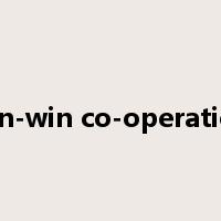 win-win co-operation是什么意思