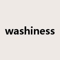 washiness是什么意思