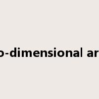 two-dimensional array是什么意思