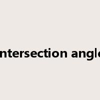 intersection angle是什么意思
