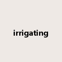 irrigating是什么意思