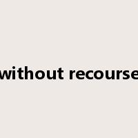 without recourse是什么意思