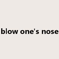 blow one's nose是什么意思