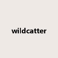 wildcatter是什么意思