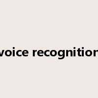 voice recognition是什么意思