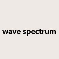 wave spectrum是什么意思