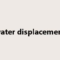 water displacement是什么意思