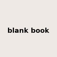 blank book是什么意思