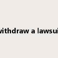 withdraw a lawsuit是什么意思
