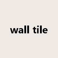 wall tile是什么意思