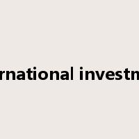 international investment是什么意思