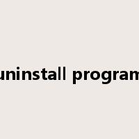 uninstall program是什么意思