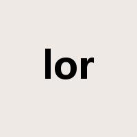 lor是什么意思