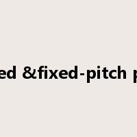 two-speed &fixed-pitch propeller是什么意思